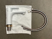 1 x wastafelkraan mat wit - afbeelding 2 van  2