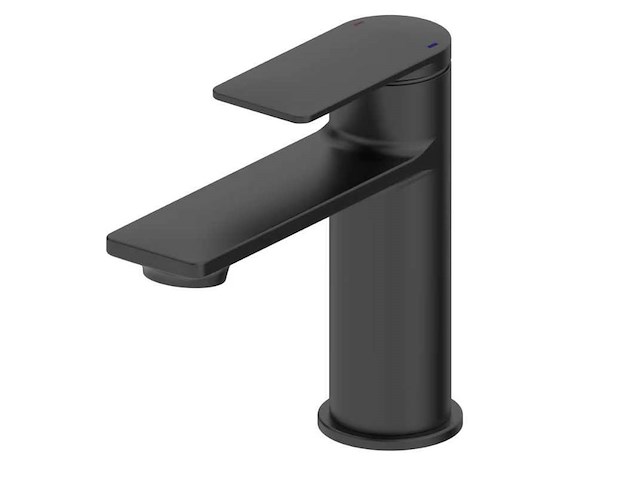 1 x wastafelkraan mat zwart - afbeelding 1 van  1