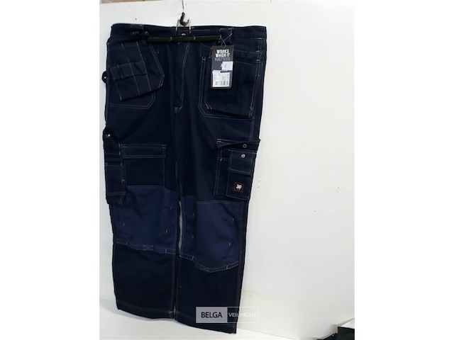 1 x werkbroek blauw jmp 58 - afbeelding 1 van  3