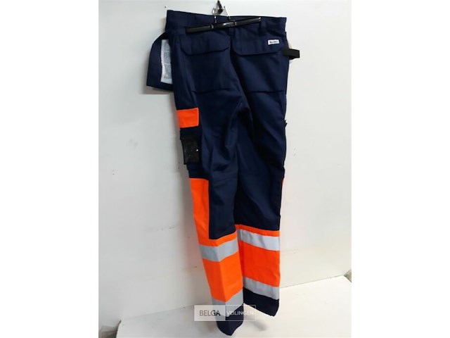 1 x werkbroek blauw/oranje fluo fristads 48 - afbeelding 3 van  3