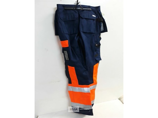 1 x werkbroek blauw/oranje fluo fristads 50 - afbeelding 3 van  3