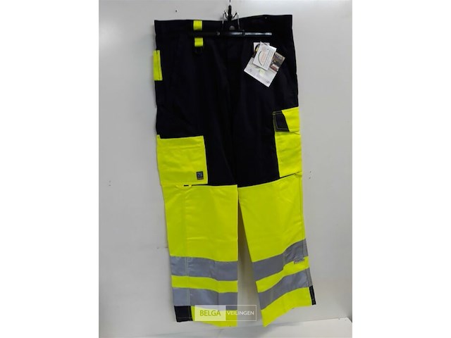 1 x werkbroek fluo geel pro-job 48 - afbeelding 1 van  3