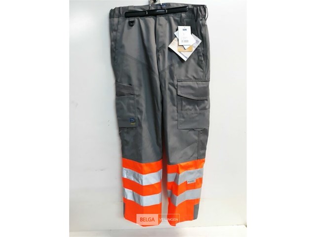 1 x werkbroek grijs/fluo pro-job 88 - afbeelding 1 van  3