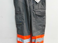 1 x werkbroek grijs/fluo pro-job 88 - afbeelding 2 van  3
