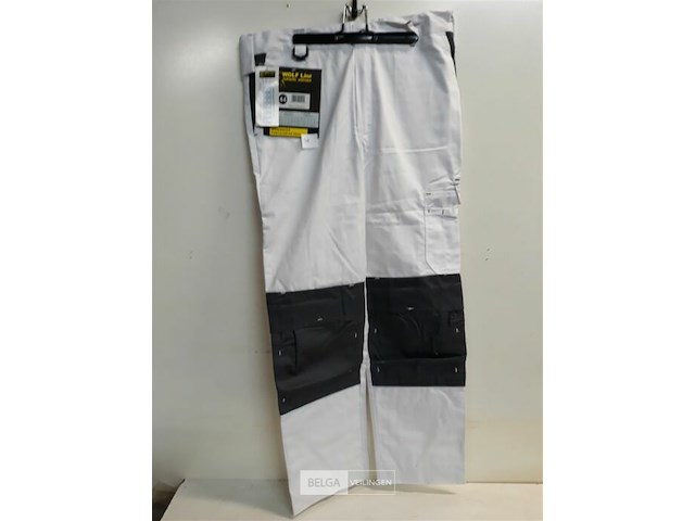 1 x werkbroek wit/grijs wolf line 44 - afbeelding 1 van  3