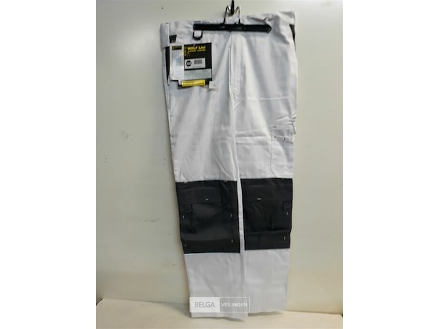 1 x werkbroek wit/grijs wolf line 44 - afbeelding 1 van  3