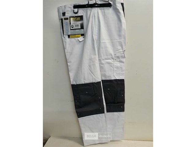 1 x werkbroek wit/grijs wolf line 44 - afbeelding 2 van  3