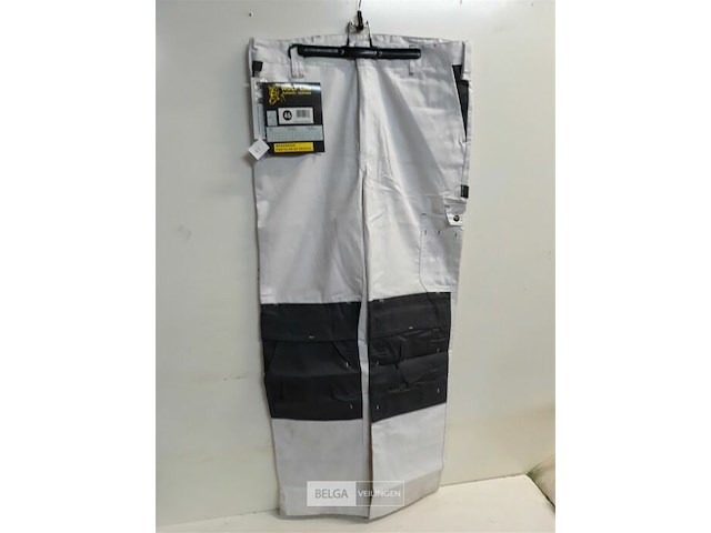 1 x werkbroek wit/grijs wolf line 46 - afbeelding 1 van  3