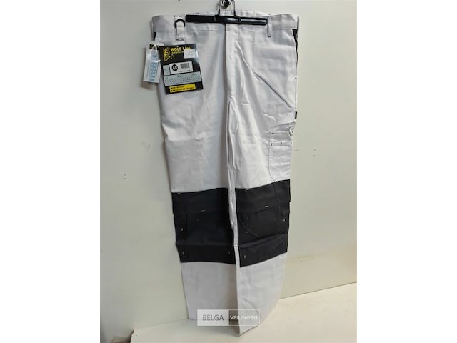 1 x werkbroek wit/grijs wolf line 48 - afbeelding 1 van  3