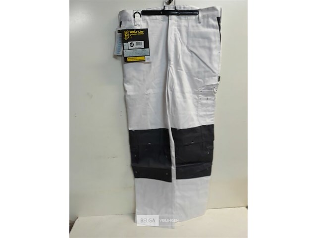 1 x werkbroek wit/grijs wolf line 48 - afbeelding 1 van  3