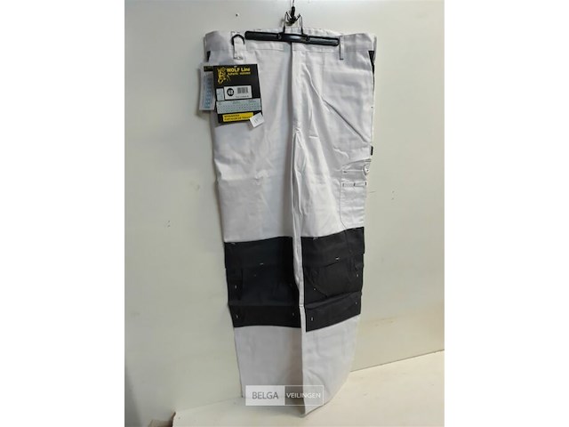 1 x werkbroek wit/grijs wolf line 48 - afbeelding 2 van  3