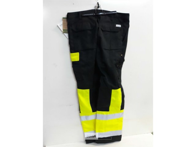 1 x werkbroek zwart/geel fluo fristads 50 - afbeelding 3 van  3