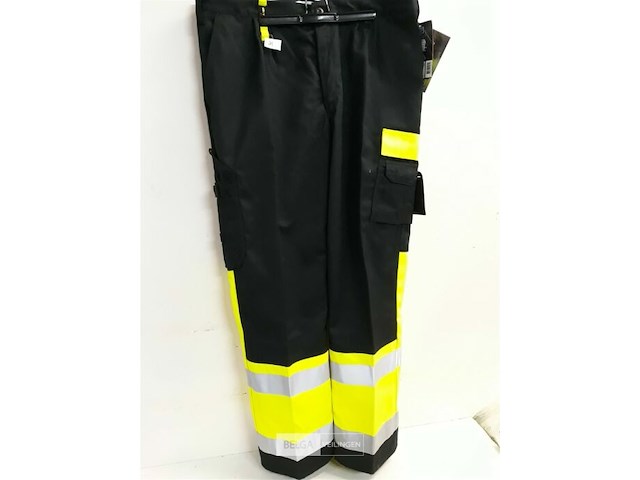 1 x werkbroek zwart/geel fluo fristads 54 - afbeelding 2 van  3