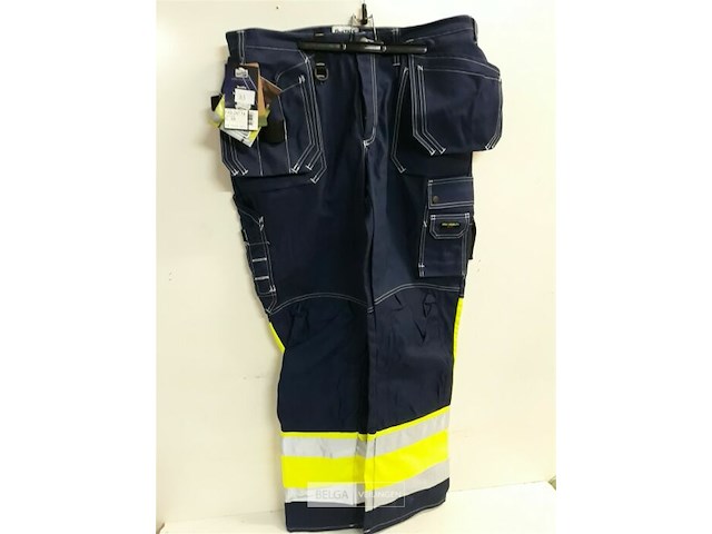 1 x werkbroek zwart/geel fluo fristads 56 - afbeelding 1 van  3