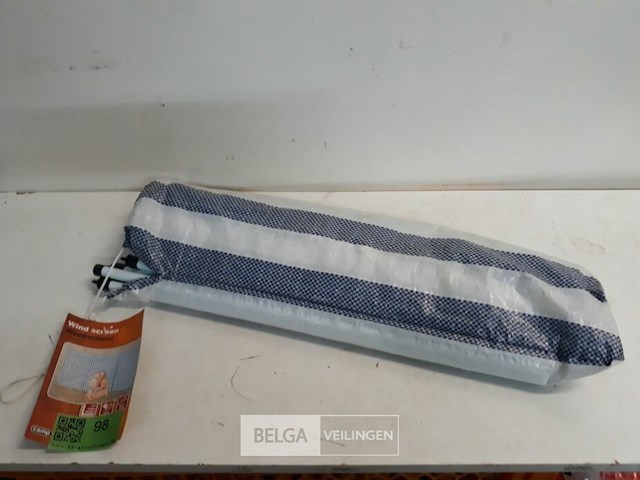 1 x windscherm blauw/wit 140cmx4m - afbeelding 2 van  3