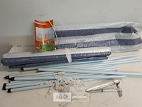 1 x windscherm blauw/wit 140cmx4m - afbeelding 3 van  3