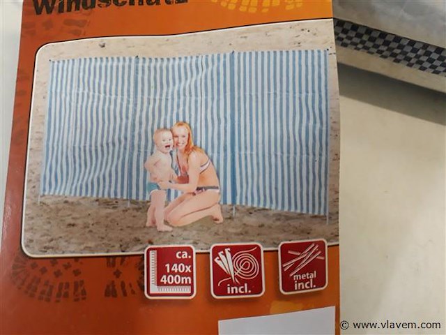 1 x windscherm pvc doek 140x400 cm - afbeelding 2 van  2