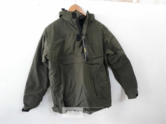 1 x winterjacket korte rits olijf vintage s - afbeelding 2 van  3