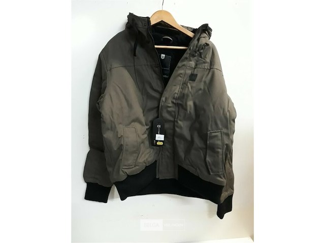 1 x winterjas olijf vintage xl - afbeelding 2 van  3