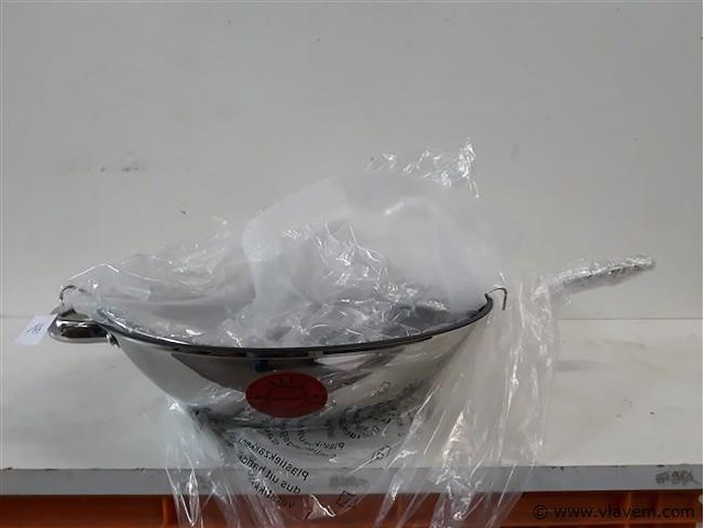 1 x wokpan met deksel alva select teflon coating - afbeelding 2 van  2