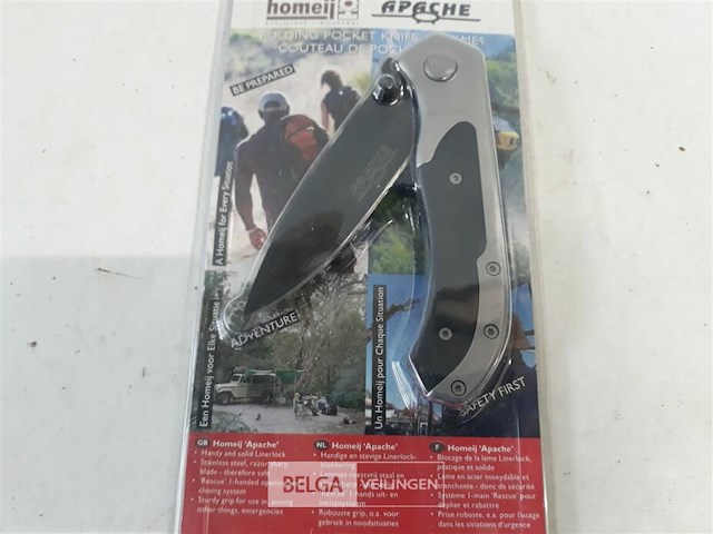 1 x zakmes apache rvs lemmet - afbeelding 3 van  3