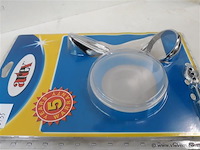 1 x zeephouder chrome met glazen schaal - afbeelding 2 van  2