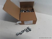 1 x zeskant borgmoer verzinkt m 12 100 stuks - afbeelding 1 van  2