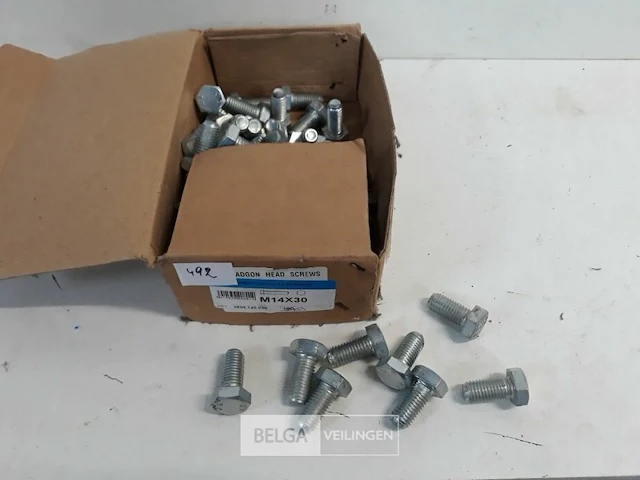 1 x zeskant tapbout verzinkt 8,8 m14 x 30 60 stuks - afbeelding 2 van  3