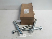 1 x zeskantbout staal m18x160 mm 16 stuks - afbeelding 1 van  3