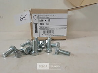 1 x zeskantbout staal m6x16 mm 200 stuks - afbeelding 3 van  3
