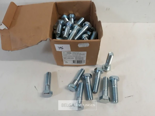 1 x zeskantbout verzinkt 8,8 m14x55 50 stuks - afbeelding 2 van  3