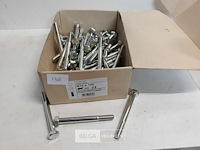 1 x zeskantbout verzinkt m10x100 mm 49 stuks - afbeelding 1 van  3