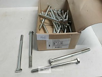 1 x zeskantbout verzinkt m10x140 mm 20 stuks - afbeelding 1 van  3