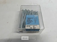 1 x zeskantbouten met moer m6x100 25 stuks