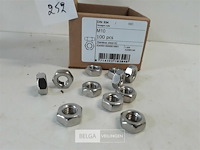 1 x zeskantmoer inox a2 m 10 100 stuks - afbeelding 3 van  3