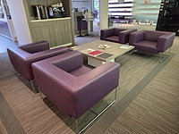 1 zithoek met 4 fauteuilles en tafel - afbeelding 4 van  8