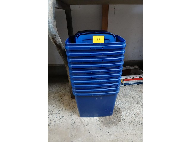 10 blauwe emmers met deksels - afbeelding 1 van  3