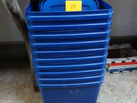 10 blauwe emmers met deksels - afbeelding 1 van  3