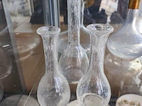 10 diverse vintage glazen en kristallen karaffen en sierstukken - afbeelding 2 van  7
