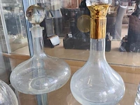 10 diverse vintage glazen en kristallen karaffen en sierstukken - afbeelding 4 van  7