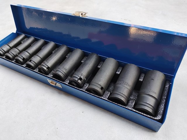 10 dlg lange krachtdoppenset 1/2" - afbeelding 1 van  1