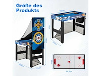 10-in-1 multi-tafel spelset: biljart, hockey, tafeltennis, basketbal, voetbal, schieten, flipperkast, darts - afbeelding 2 van  5