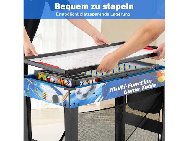 10-in-1 multi-tafel spelset: biljart, hockey, tafeltennis, basketbal, voetbal, schieten, flipperkast, darts - afbeelding 5 van  5