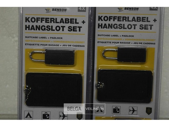10 kofferlabels+hangslotset - afbeelding 2 van  3