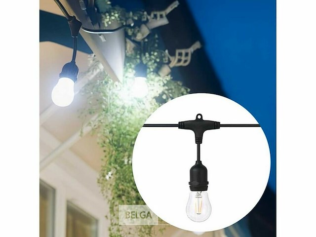 10 meter - e27 - koppelbare prikkabel - ip44 - met stekker (x3) - afbeelding 5 van  6