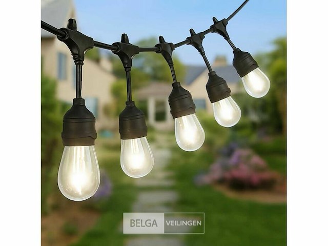 10 meter - e27 - koppelbare prikkabel - ip44 - met stekker (x8) - afbeelding 1 van  6