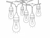 10 meter – e27 – koppelbare prikkabel – ip44 – met stekker (x10) - afbeelding 4 van  6