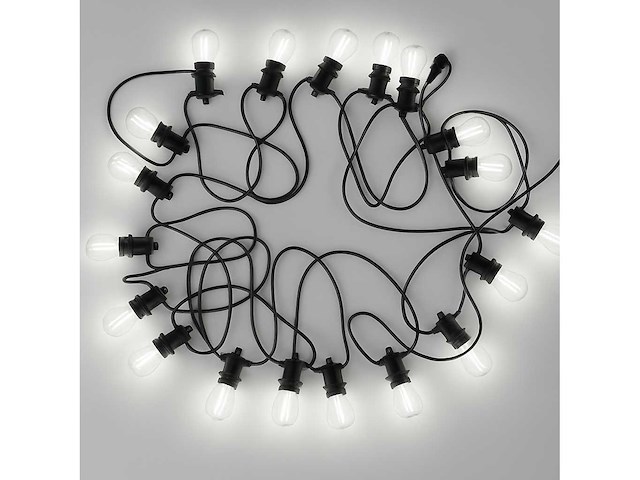 10 meter – e27 – koppelbare prikkabel – ip44 – met stekker (x12) - afbeelding 2 van  5