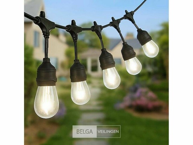 10 meter – e27 – koppelbare prikkabel – ip44 – met stekker (x12) - afbeelding 1 van  6