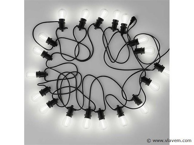 10 meter . e27 . koppelbare prikkabel . ip44 . met stekker (x20) - afbeelding 1 van  5